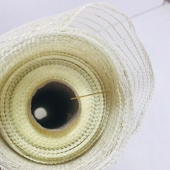 Christmas Ribbon Green White Metallic LOT Of 2 - Picture 8 of 8